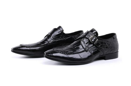 Brogues en cuir brillant faits à la main chaussures d'affaires brunes formelles pour les soirées