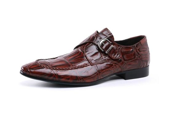 Brogues en cuir brillant faits à la main chaussures d'affaires brunes formelles pour les soirées