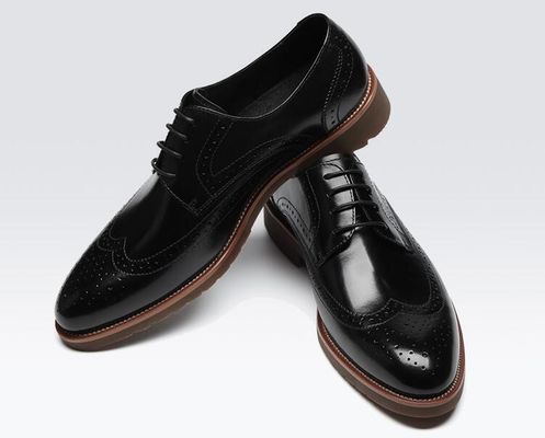 Classique style Derby Noir, chaussures, hommes rétro, chaussures Oxford.