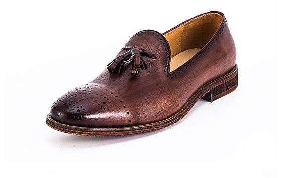 Chaussures en cuir pour hommes bruns d'été