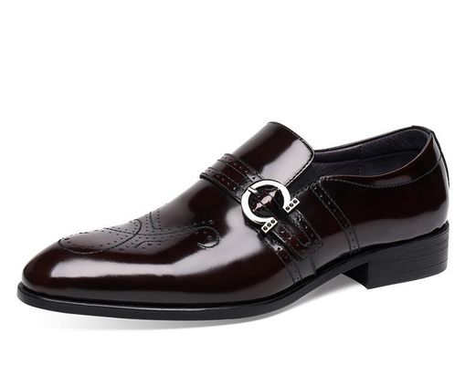 Confortables chaussures d'hommes à la main, chaussures de moine italienne, chaussures d'hommes