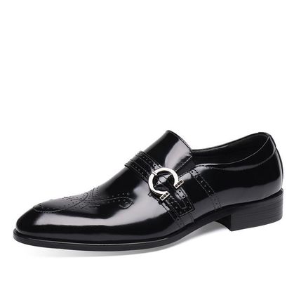 Confortables chaussures d'hommes à la main, chaussures de moine italienne, chaussures d'hommes