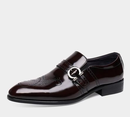 Confortables chaussures d'hommes à la main, chaussures de moine italienne, chaussures d'hommes
