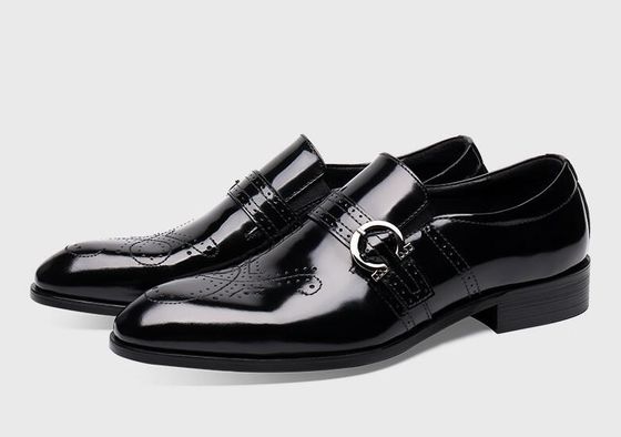 Confortables chaussures d'hommes à la main, chaussures de moine italienne, chaussures d'hommes