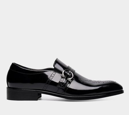 Confortables chaussures d'hommes à la main, chaussures de moine italienne, chaussures d'hommes