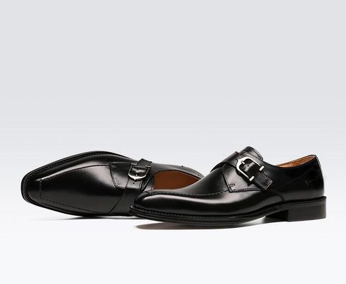 Des chaussures en cuir authentique d'Oxford / Des chaussures de luxe pour hommes à bretelles avec un talon de 3 cm