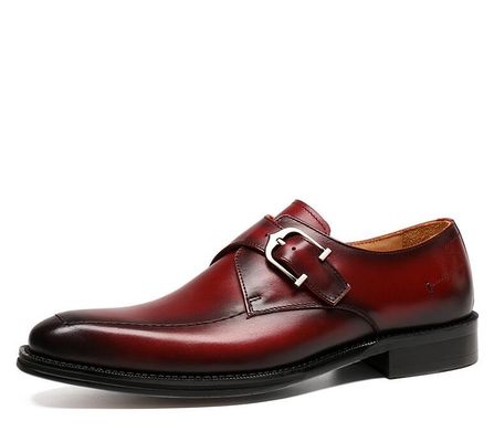 Des chaussures en cuir authentique d'Oxford / Des chaussures de luxe pour hommes à bretelles avec un talon de 3 cm
