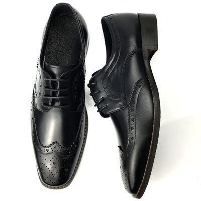 Chaussures en cuir décontractées pour hommes / Chaussures d'Oxford noires pour hommes Mode style italien