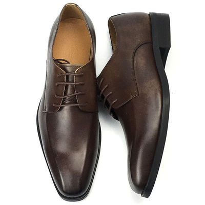 Couleur brune Hommes en cuir chaussures décontractées Talons bas Chaussures Hauteur Affaires d'affaires Style
