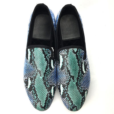 Design élégant Peau de serpent Chaussures de sport pour hommes Chaussures de conduite en cuir pour hommes