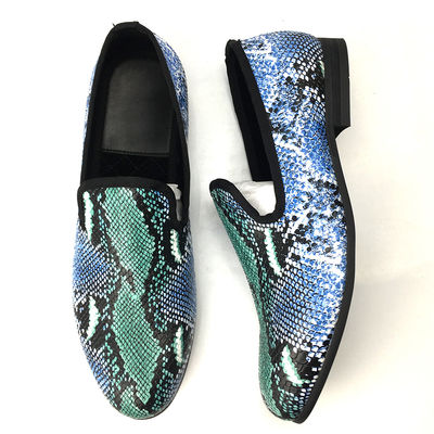 Design élégant Peau de serpent Chaussures de sport pour hommes Chaussures de conduite en cuir pour hommes