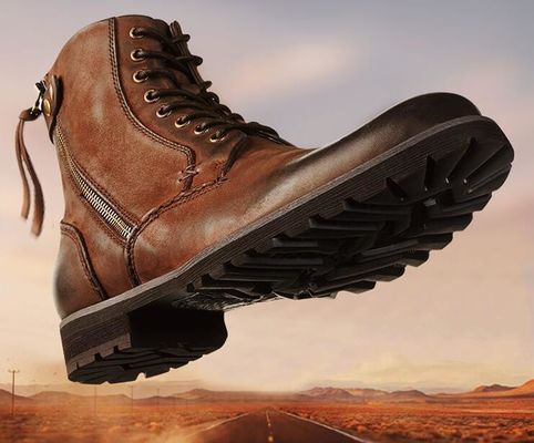 Chaussures à talons pour hommes, chaussures de cow-boy en cuir