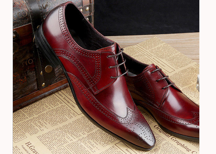 Chaussures officielles d'Oxford pour hommes en cuir de vache chaussures classiques pour hommes