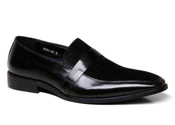 Couleurs mixtes chaussures en cuir pour hommes avec couture en cuir nubuck
