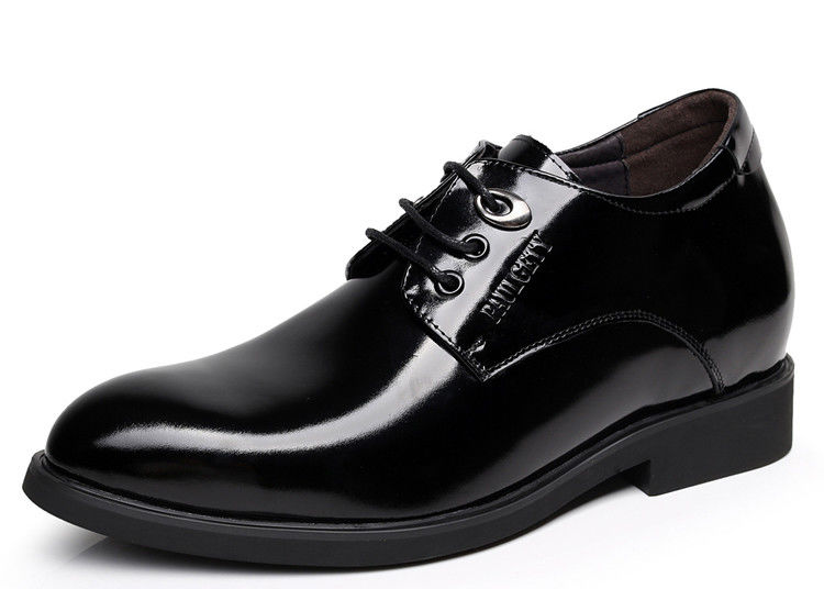 Chaussures à talons noirs d' oxford pour hommes avec ascenseur