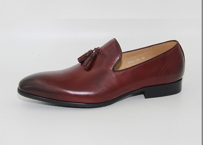 Chaussures de mariage à talons bas Loafers style Taureau orteil rond Chaussures d'Oxford artisanales