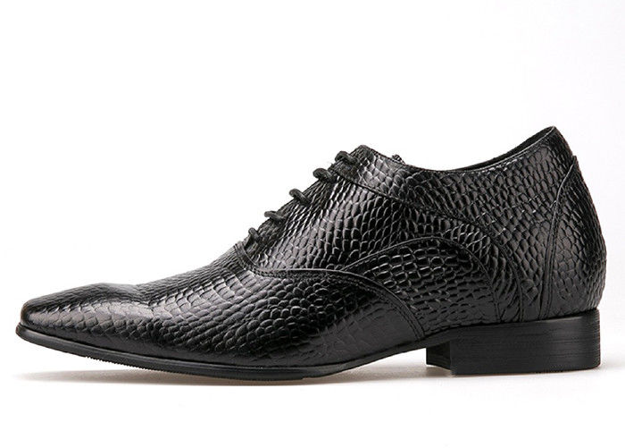 7 cm Noir Talons épais Robe de mariée pour homme Noir / brun Chaussures pour hommes Chaussures en cuir