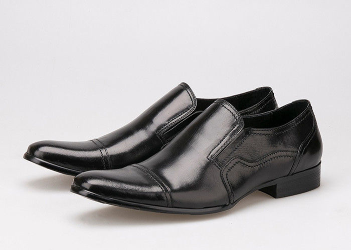 Vêtements de mariée pour hommes chaussures résistantes à l'usure en cuir noir plat
