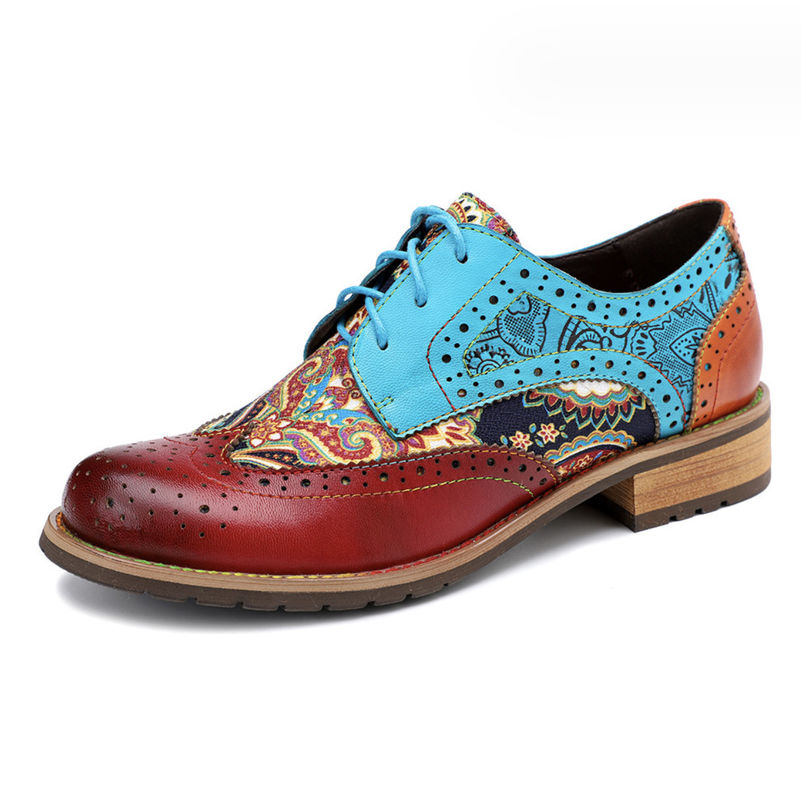 Chaussures de course en cuir de style britannique