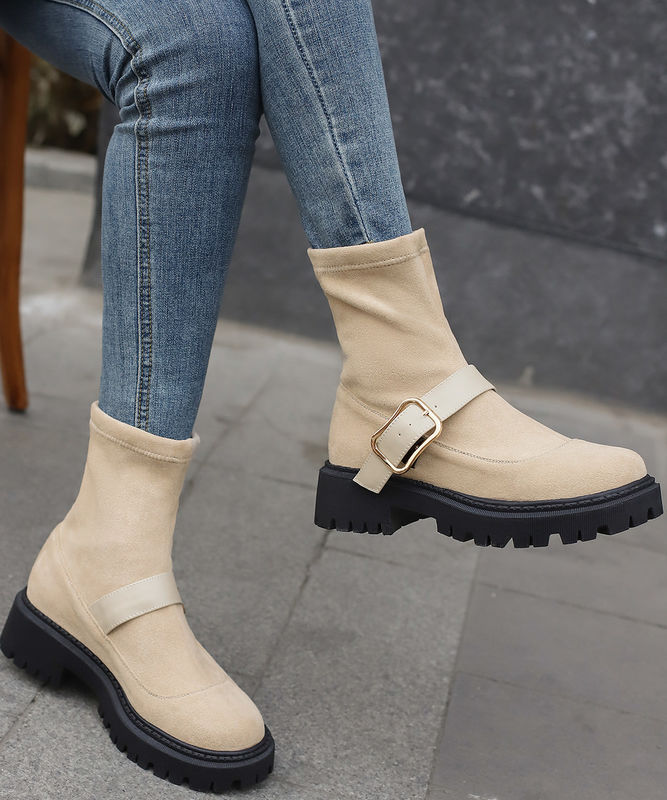 Fabriqué en Italie Bottes en cuir féminin avec haut et bas talon en cuir authentique