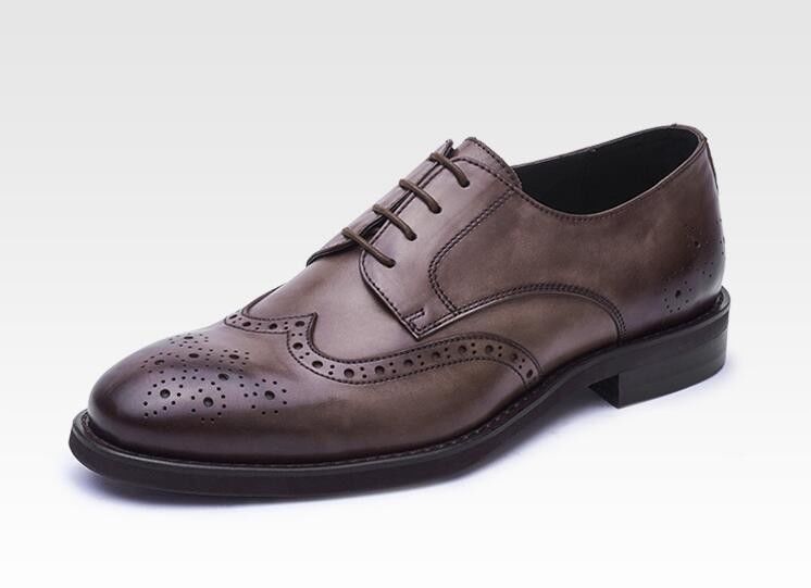 Chaussures en cuir, couleur mixte, orteils carrés, chaussures de luxe pour hommes.