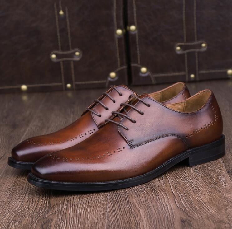 Chaussures à talons ronds pour hommes en cuir en forme de crâne, style oxford, en forme de glissière, chaussures pour la fête