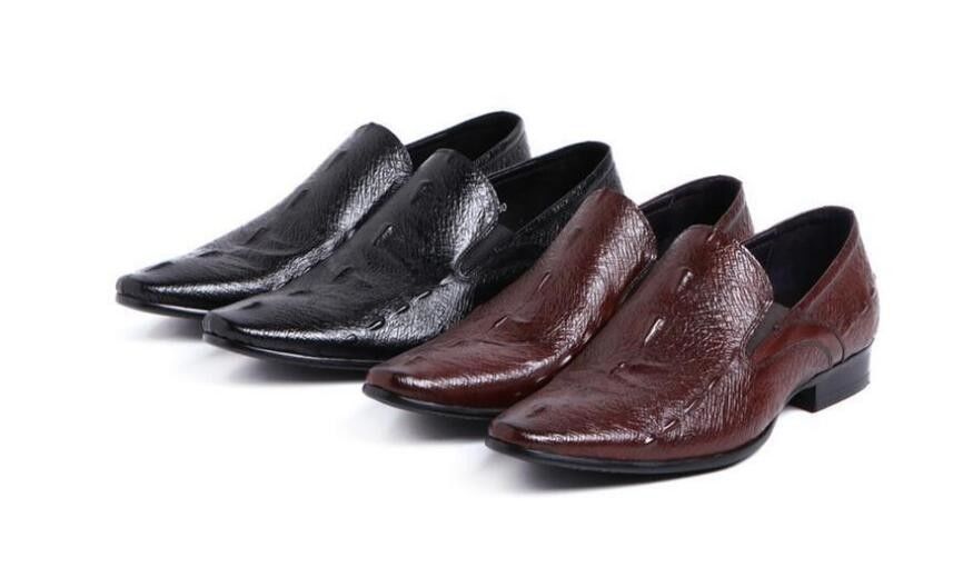 Chaussures en cuir pour hommes, chaussures de loisirs à orteils pointus