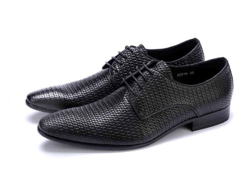 Tout tissé, brillant, authentique, pour homme, en cuir, chaussures, en cuir, Oxford, chaussures pour homme